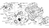 Diagram for Infiniti Q70 Thermostat Gasket - 13050-1CA1A