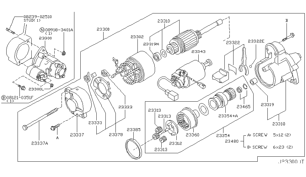 23300-AR200 | Genuine Infiniti #23300AR200 MOTOR ASSY-STARTER 2003 infiniti m45 engine diagram 