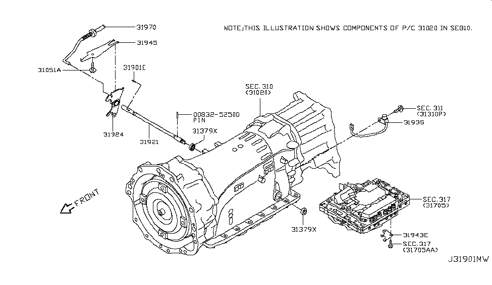 31935-1XJ0D | Genuine Infiniti #319351XJ0D SENSOR ASSY-REVOLUTION