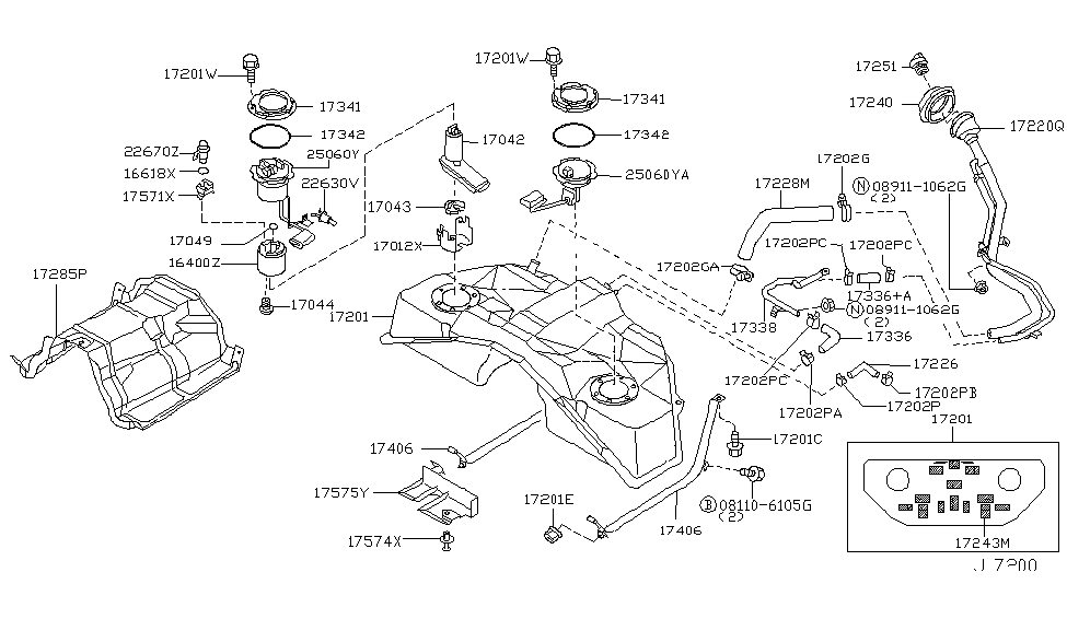 25060-AL51A | Genuine Infiniti #25060AL51A SENDER UNIT-FUEL GAUGE