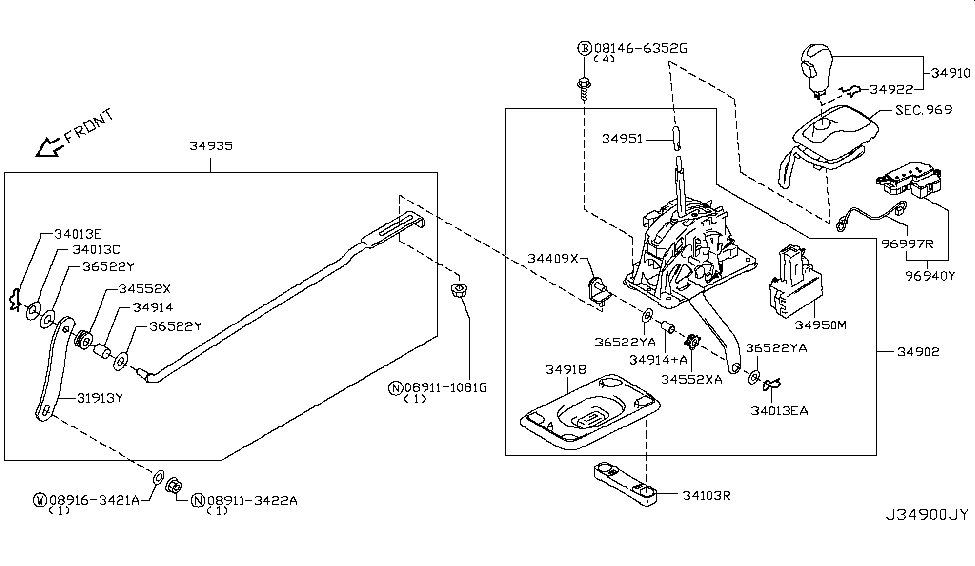 2017 Infiniti QX70 Auto Transmission Control Device