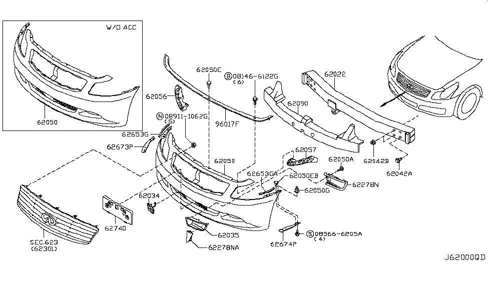 62257-JK220 - Genuine Infiniti Parts