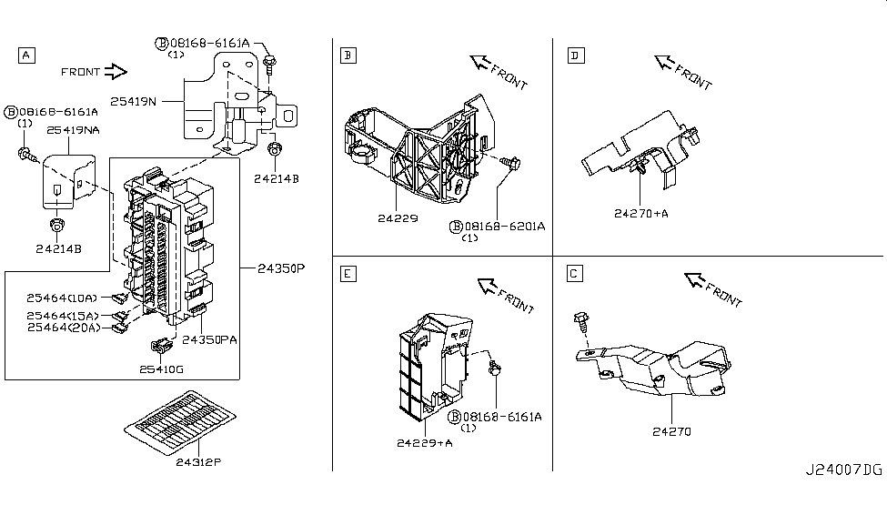 Infiniti 24313-3LW1A Label-Fuse Block