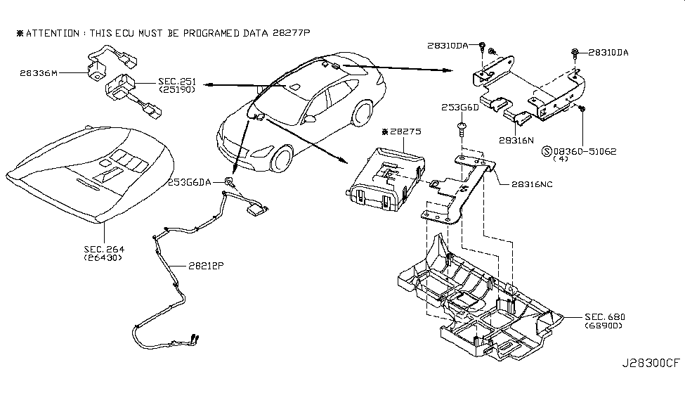 Infiniti 28275-5ZA0D Box-TELEMATIC