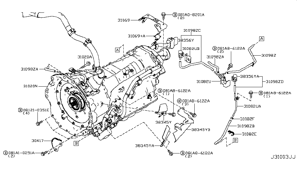 Infiniti 31098-5UV3A Hose-Breather