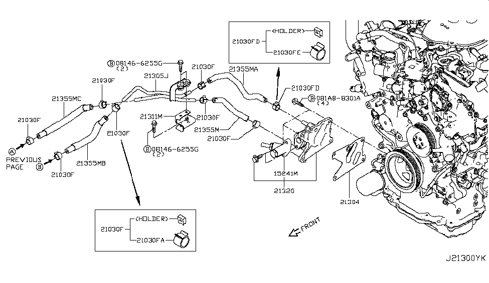 Infiniti 21340-5CB0A Bracket Oil Cooler