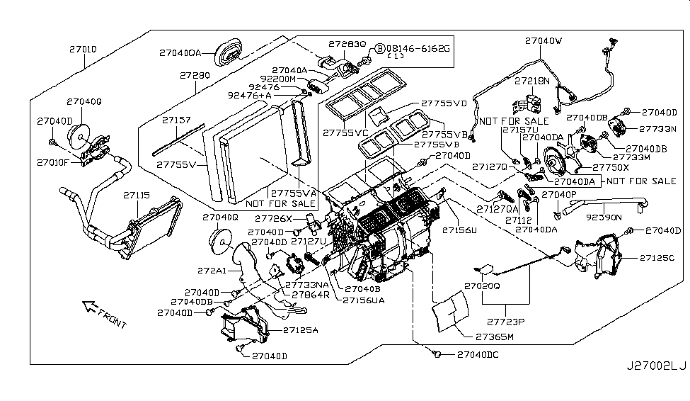 Infiniti 27110-4GF0D Heating Unit-Front