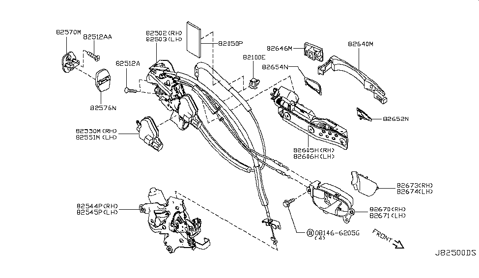 Infiniti H2640-1A60A Grip-Outside