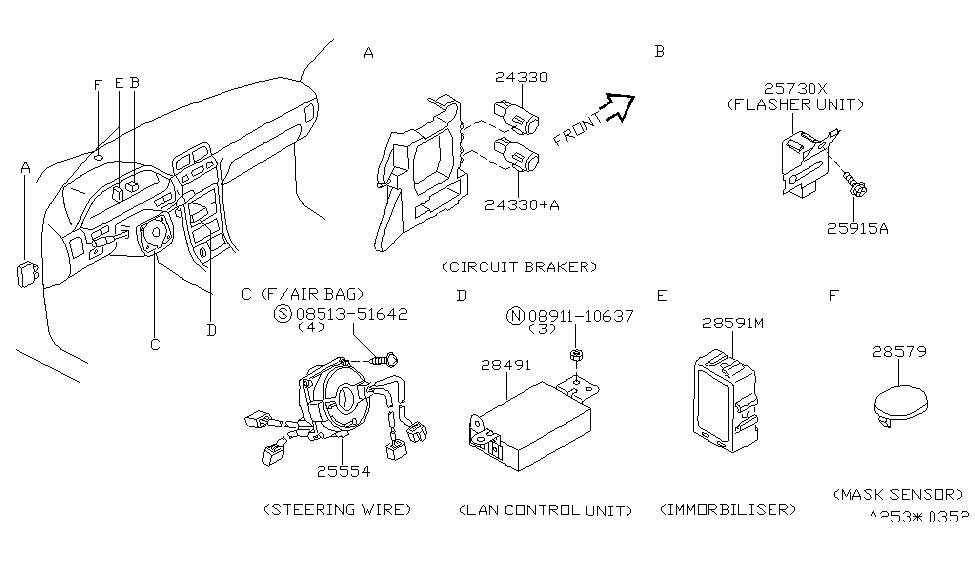 Infiniti 28491-40U21 Controller Assy-Lan