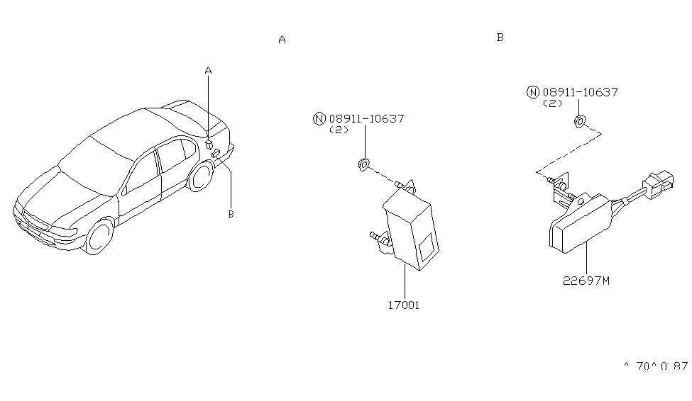 Infiniti 22698-31U01 Resistor Assy