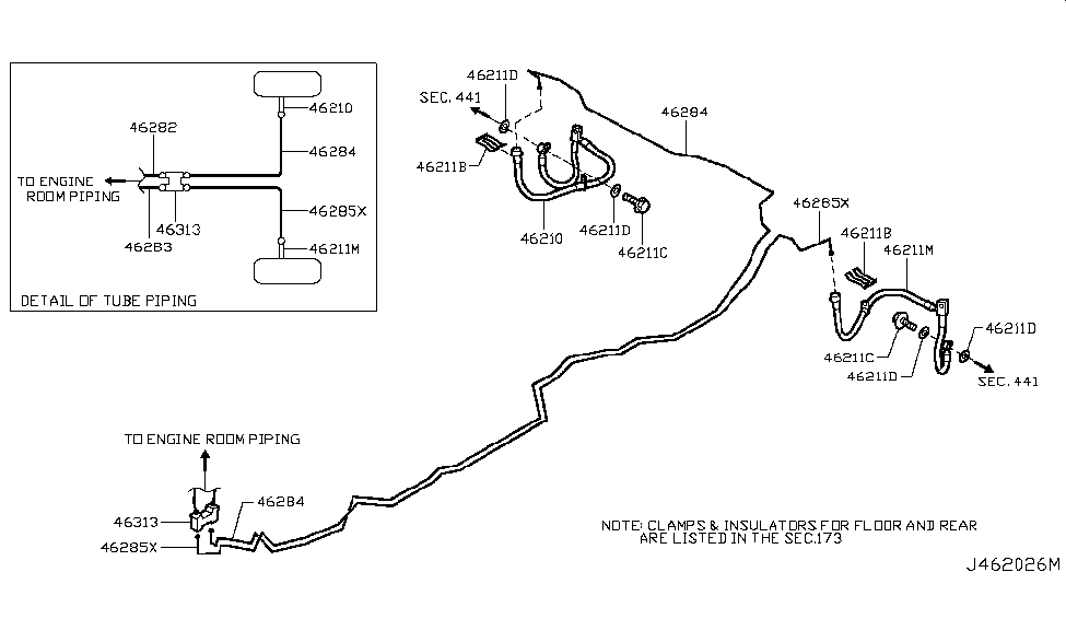 Infiniti 46210-1LA3B Hose Assy-Brake,Rear