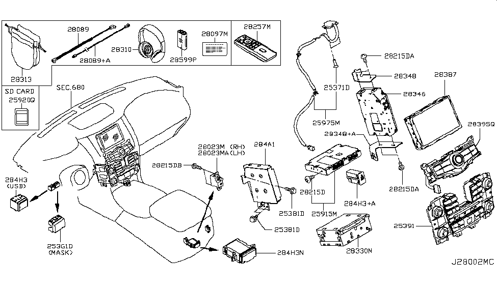 Infiniti 28023-6GW0B Jack-Headphone