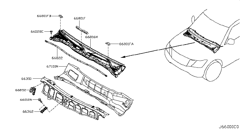 Infiniti 66875-1LA0A Spacer