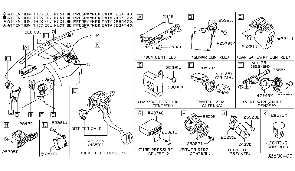 Infiniti 98800-1LA0B Controller Assy-Driving Position