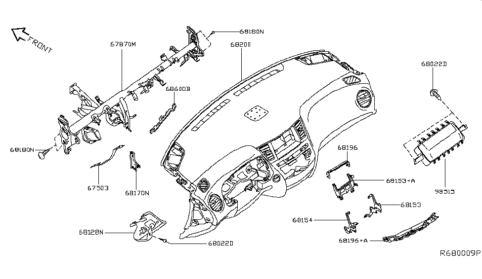 Infiniti 68153-3JA0A Bracket-Radio Mounting,RH