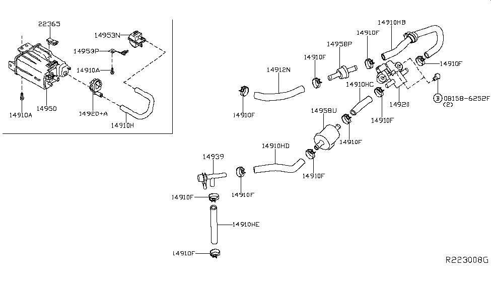 Infiniti 14912-3KY0C Hose-Emission Control