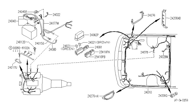 1992 Infiniti M30 Screw-Machine Diagram for 08360-6102A
