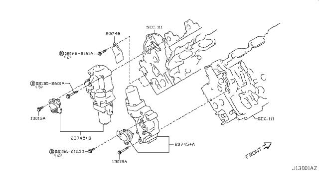 2012 Infiniti M56 Actuator Assy-Vel Diagram for 23745-EY05B