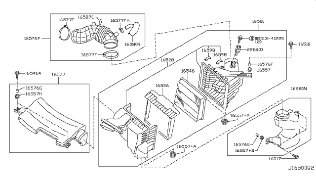 2006 Infiniti M45 Air Cleaner Diagram 1