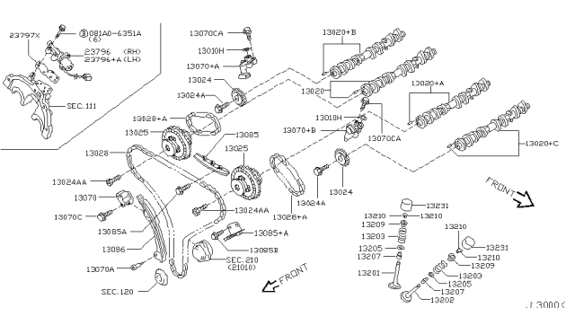 2009 Infiniti M45 Camshaft & Valve Mechanism Diagram 2