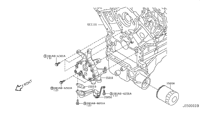 2006 Infiniti M45 Lubricating System Diagram 3