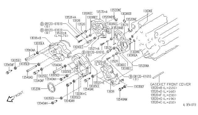 1997 Infiniti J30 Washer Assembly Diagram for 13524-D0112