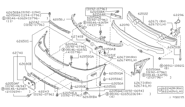 1995 Infiniti J30 Screw Diagram for 01436-01381
