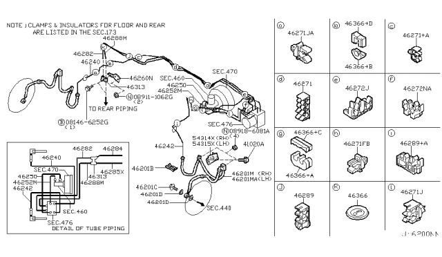2005 Infiniti G35 Brake Piping & Control - Diagram 1