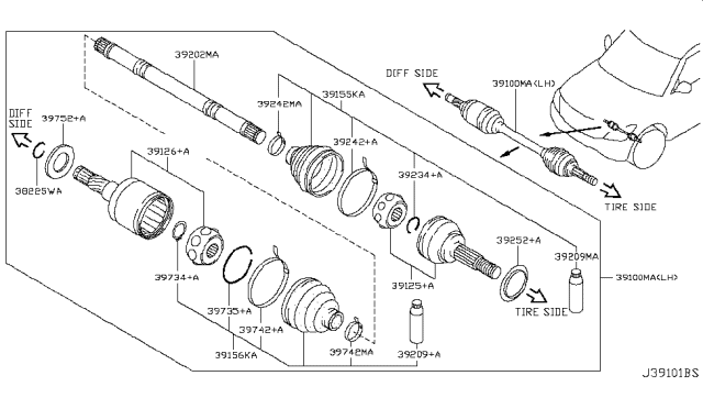 Dust Boot Kit-Repair,Outer Diagram for C9BDA-1LB0C