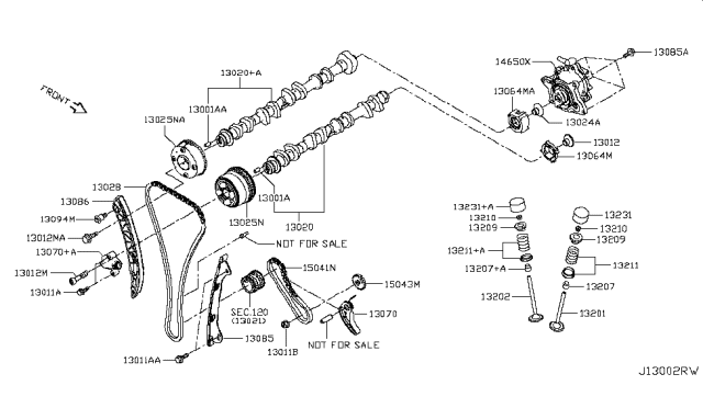 2019 Infiniti QX50 Timing Chain-Camchaft Diagram for 13028-5NA0A