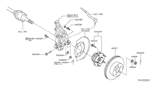 2016 Infiniti QX60 Rotor Disc Brake Front Diagram for 40206-3JA0C