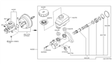 Diagram for Infiniti M45 Brake Master Cylinder - 46010-CR925
