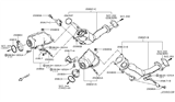 Diagram for Infiniti FX50 Catalytic Converter Gasket - 20691-19U00