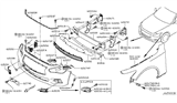 Diagram for 2022 Infiniti Q50 Grille - 62254-6HJ1A