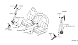 Diagram for Infiniti Q50 Seat Belt - 86885-4HB0A