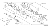 Diagram for 2014 Infiniti Q50 Axle Shaft - 39704-4GA0A