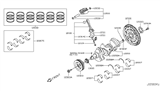 Diagram for 2015 Infiniti QX70 Piston Ring Set - 12035-1CA0A