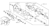 Diagram for Infiniti Axle Shaft - 39601-1DR0A