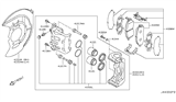 Diagram for Infiniti Brake Caliper Repair Kit - 41121-JL00A