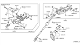 Diagram for 2010 Infiniti FX50 Steering Shaft - 48822-1CA0A