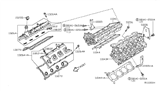 Diagram for 2007 Infiniti QX56 Cylinder Head Gasket - 11044-7S002