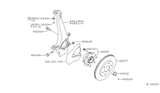 Diagram for 2008 Infiniti QX56 Steering Knuckle - 40015-ZR00A