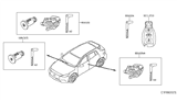 Diagram for Infiniti QX30 Ignition Lock Cylinder - 99810-5DC0A