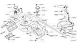 Diagram for Infiniti Q60 Fuel Filler Neck - 17221-5CA0A