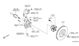 Diagram for Infiniti M35h Steering Knuckle - 40015-4GA0A