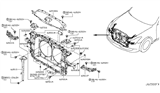 Diagram for 2014 Infiniti Q60 Radiator Support - 62501-JK00A