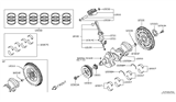 Diagram for Infiniti M35h Engine Main Bearing - A2208-1MR0A