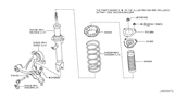 Diagram for Infiniti Q60 Coil Spring Insulator - 54034-JK00A