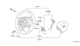Diagram for Infiniti M35h Steering Wheel - 48430-1MJ5A