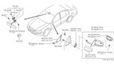 Diagram for Infiniti I30 Car Mirror - 96366-41U00